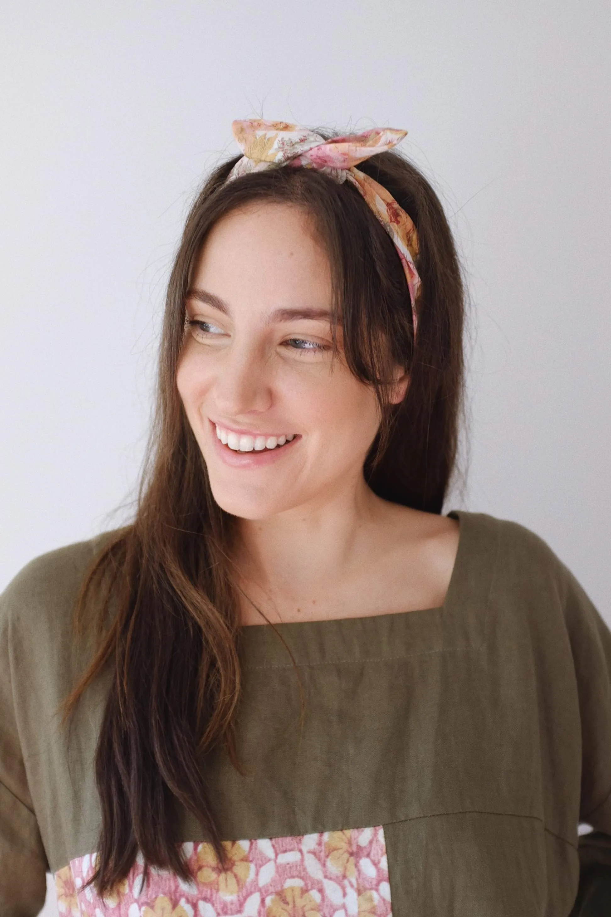 Hair Wrap in Peony