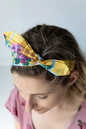 Hair Wrap in Picnic Mustard *organic cotton