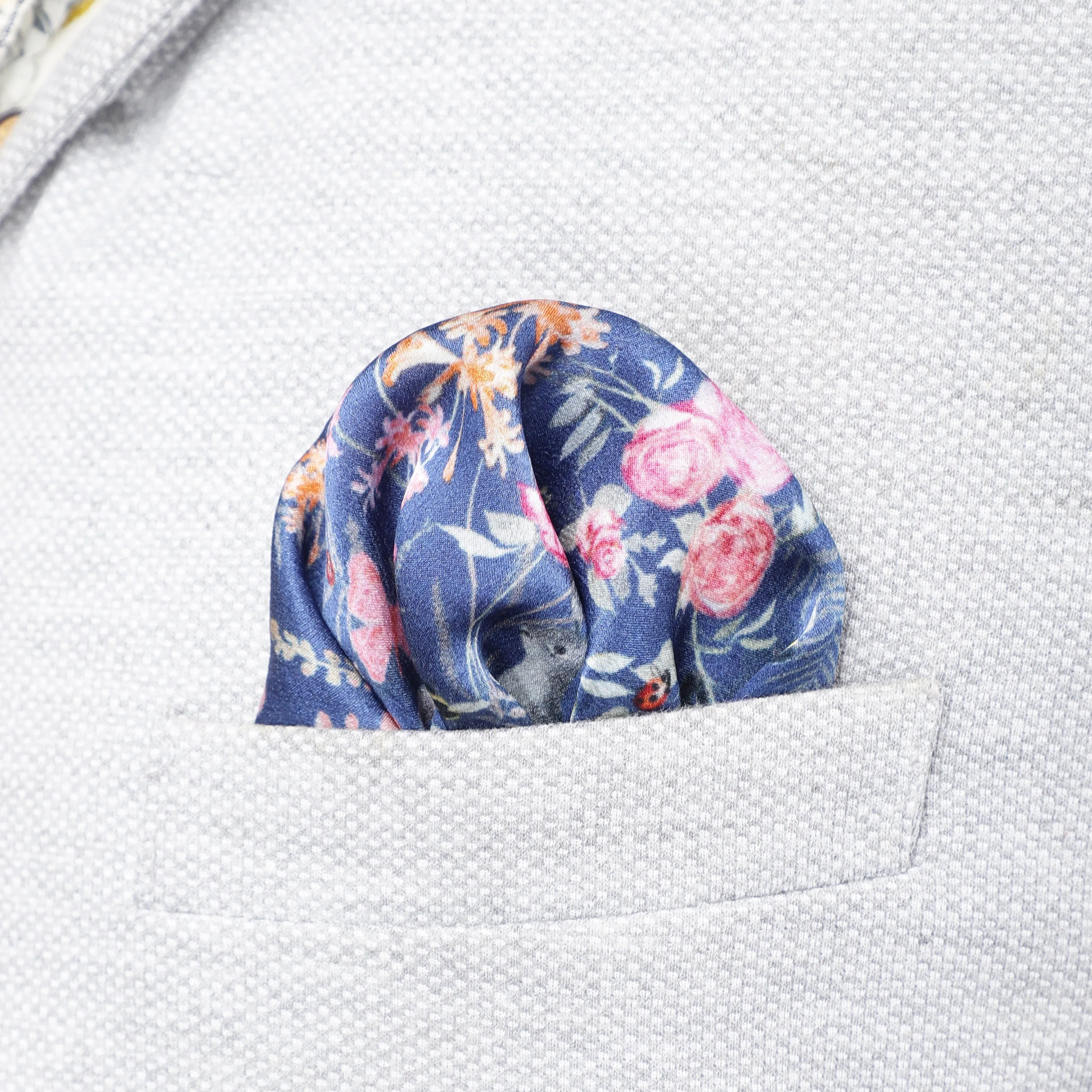 Handpainted silk tie Garden Glimpse