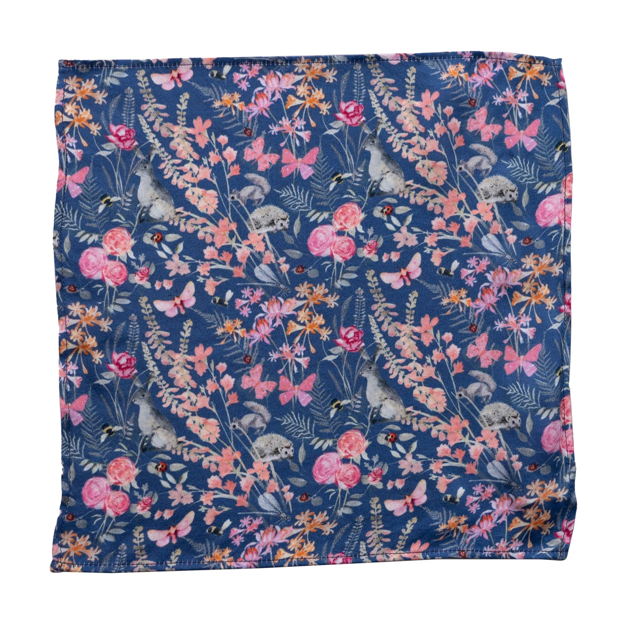 Handpainted silk tie Garden Glimpse