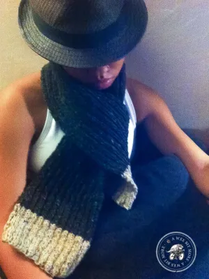 Harvest Twist Muffler, Tweed Scarf