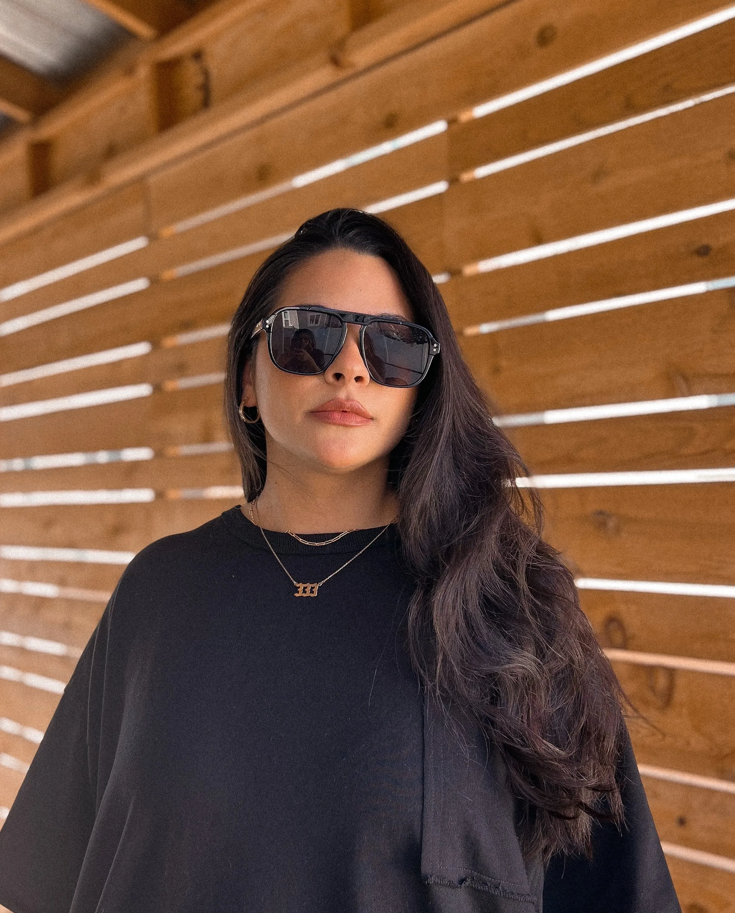 heartless aviator sunglasses *BLACK*