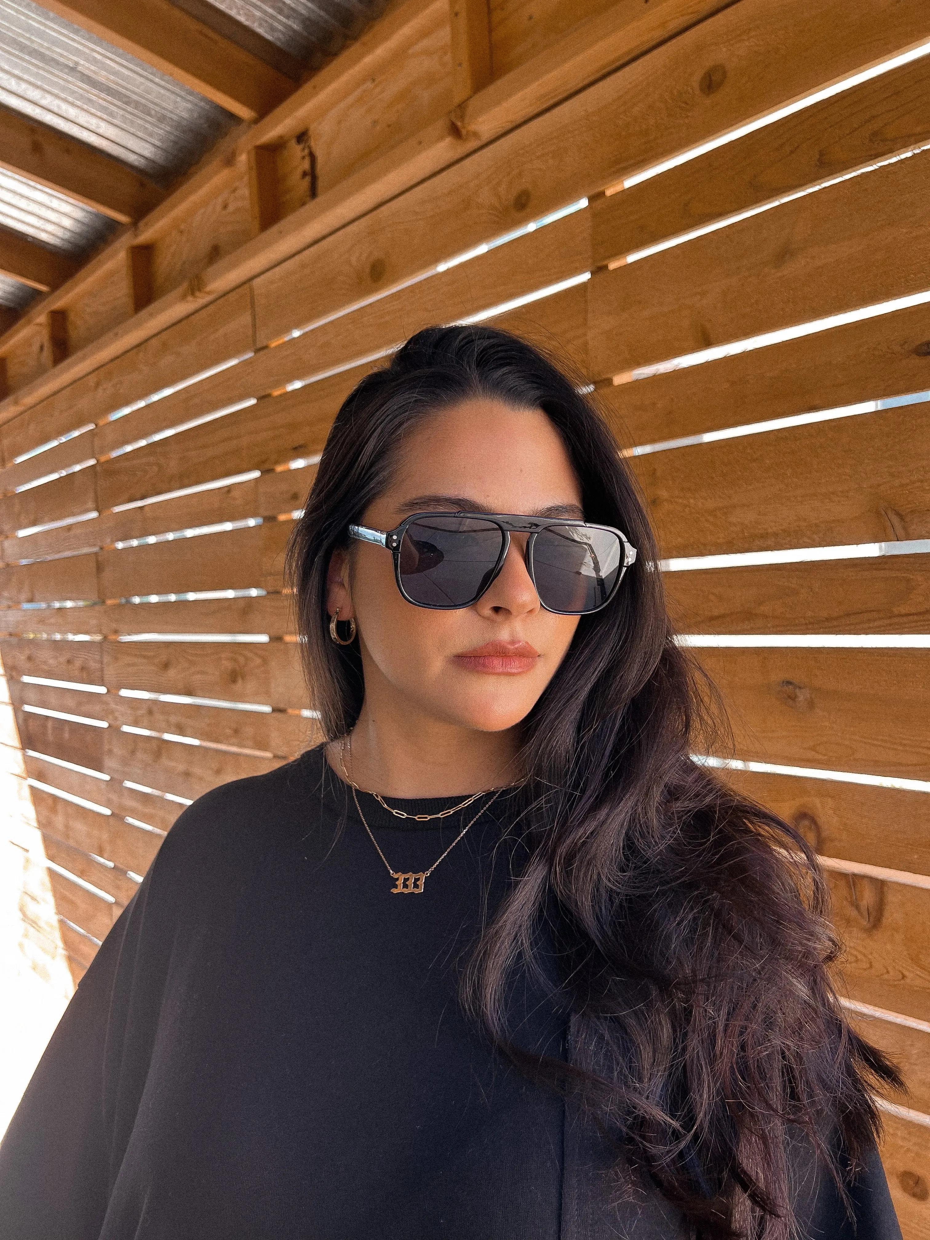 heartless aviator sunglasses *BLACK*