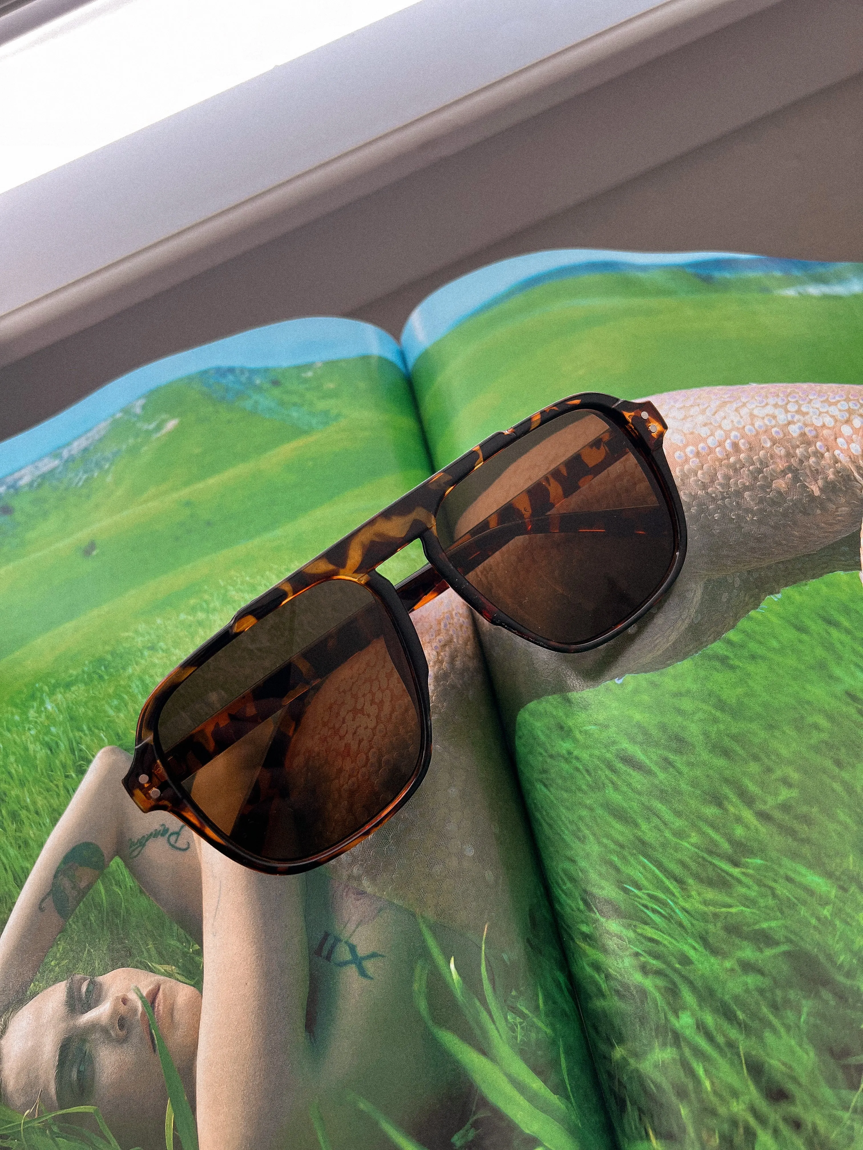heartless aviator sunglasses *TORT BROWN*