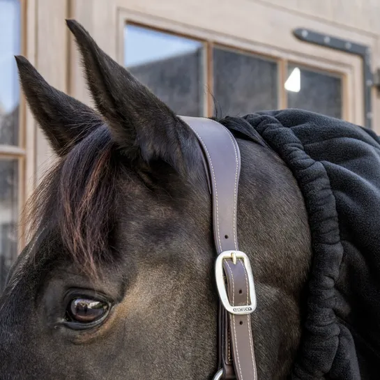 Heavy Fleece Horse Scarf - Navy