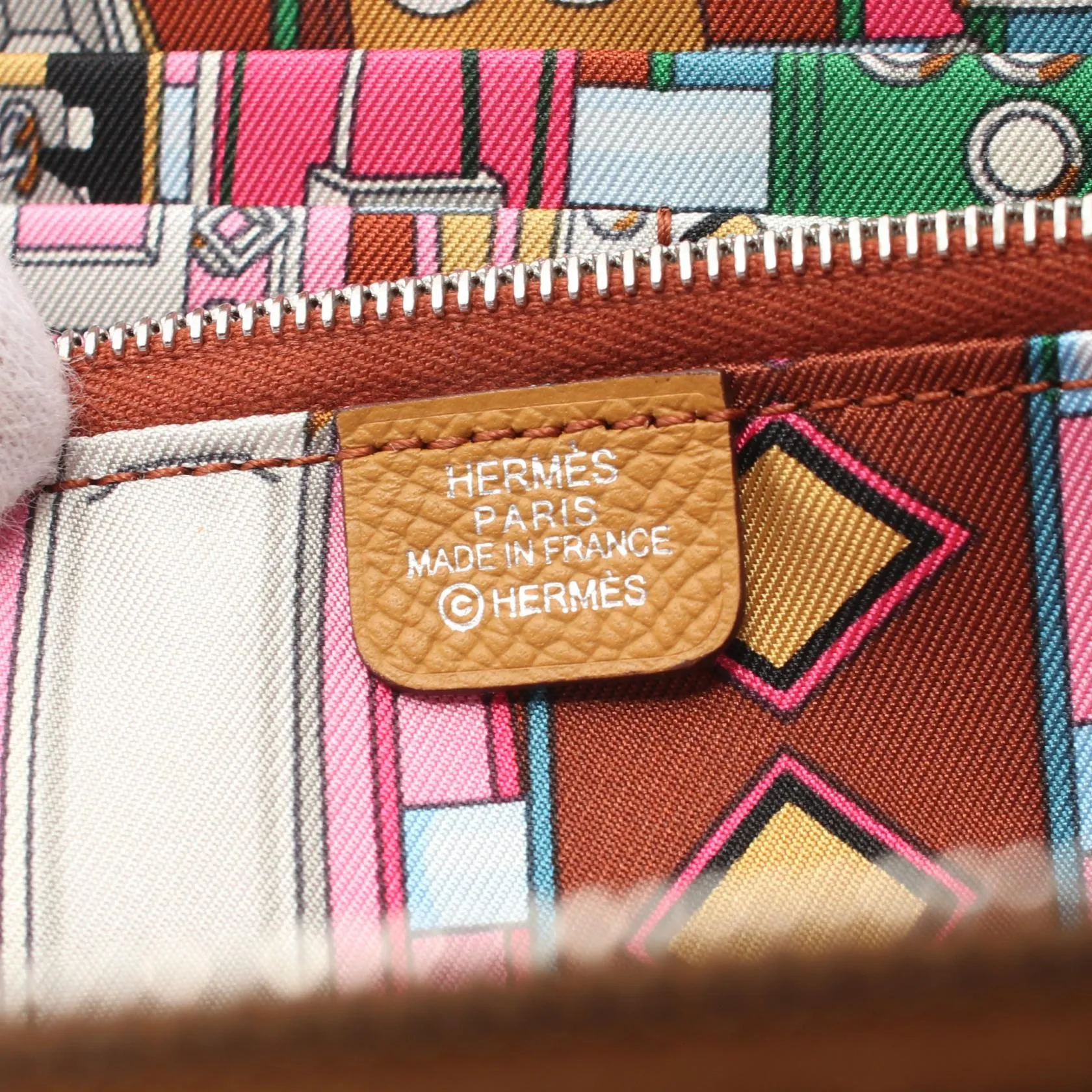 Hermes Azap Long Silk'in Wallet Brown