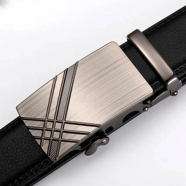 Heroic™ Automatic Buckle Leather Designer Belt For Men