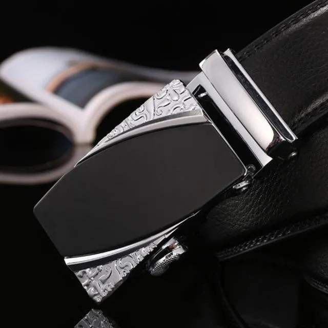 Heroic™ Automatic Buckle Leather Designer Belt For Men