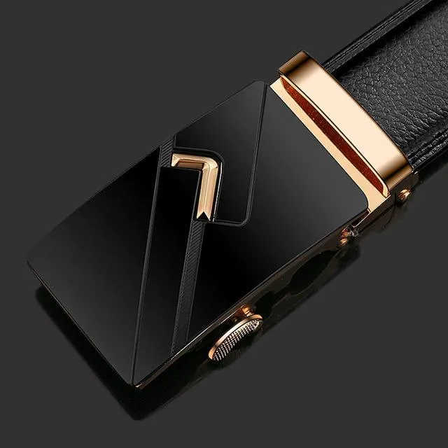 Heroic™ Automatic Buckle Leather Designer Belt For Men