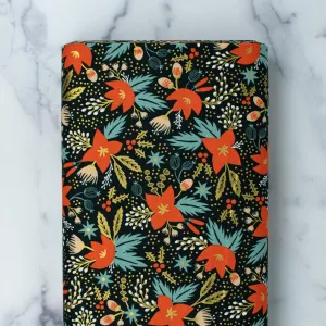 Holiday Classics by Rifle Paper Co. - Poinsettia - Evergreen Metallic