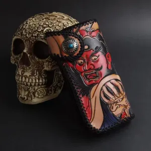 Hundred Ghosts™ Irezumi Japanese Leather Long Wallet 2.0 (60% OFF)