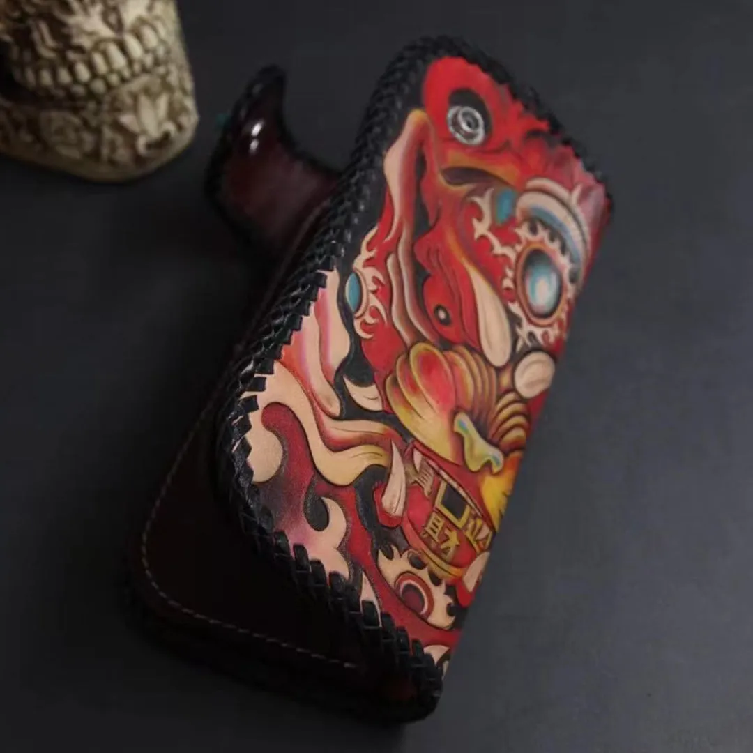 Hundred Ghosts™ Irezumi Japanese Leather Long Wallet 2.0 (60% OFF)