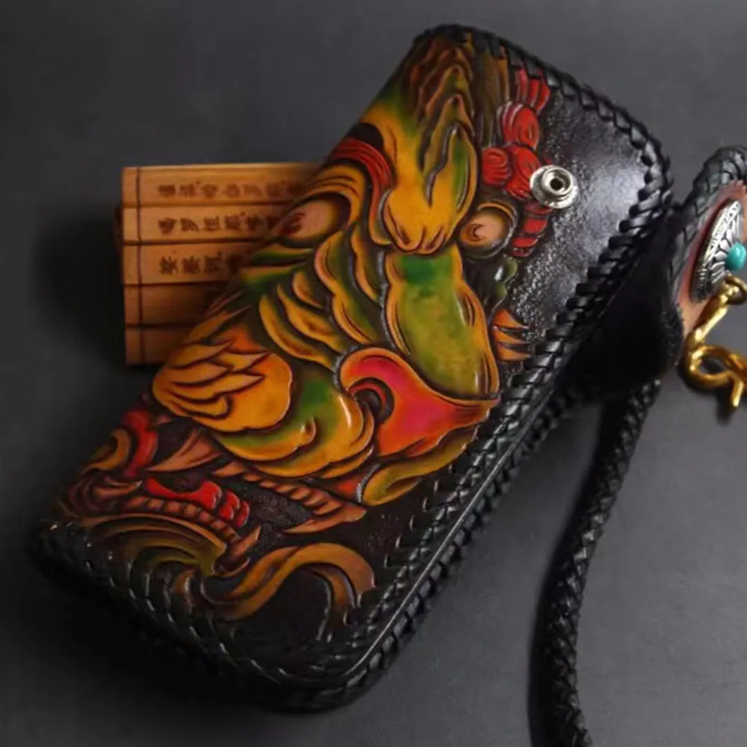 Hundred Ghosts™ Irezumi Japanese Leather Long Wallet 2.0 (60% OFF)