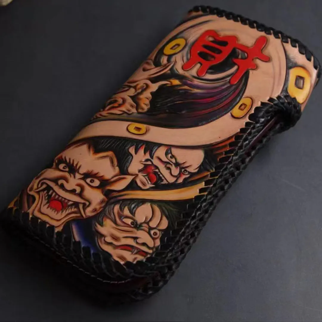 Hundred Ghosts™ Irezumi Japanese Leather Long Wallet 2.0 (60% OFF)