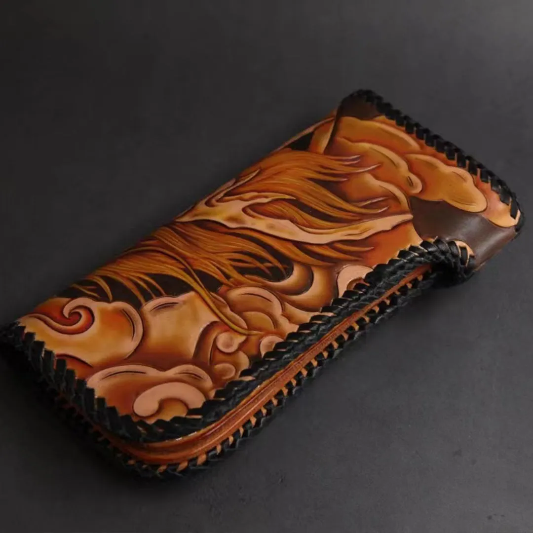 Hundred Ghosts™ Irezumi Japanese Leather Long Wallet 2.0 (60% OFF)