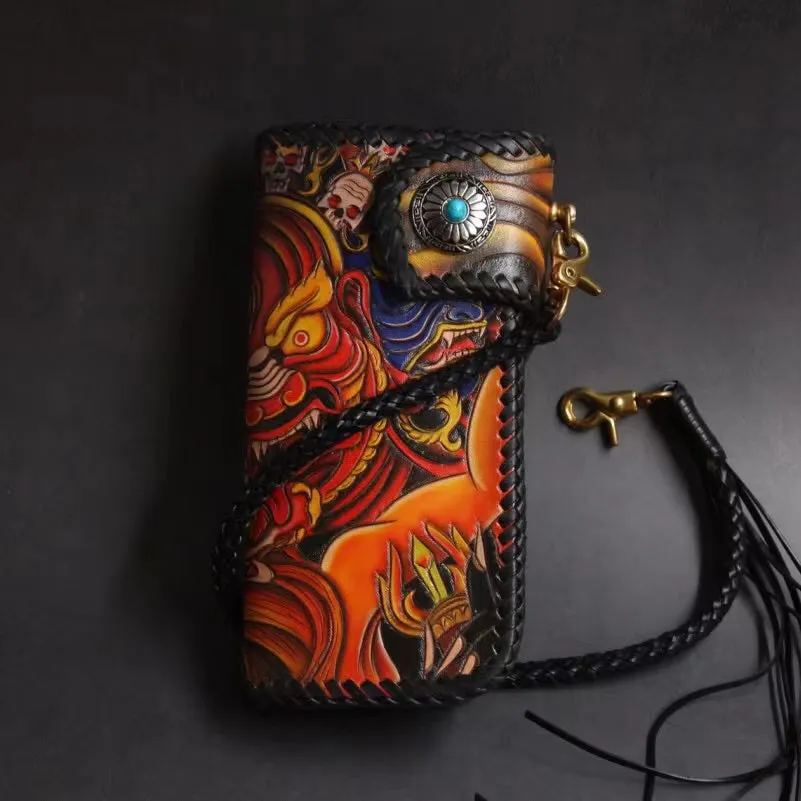Hundred Ghosts™ Irezumi Japanese Leather Long Wallet 2.0 (60% OFF)
