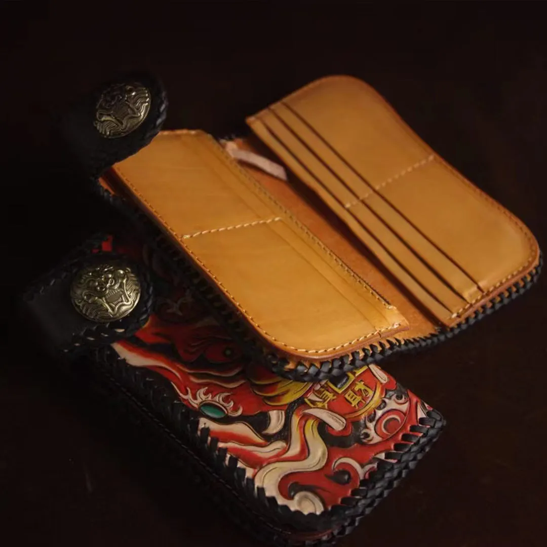 Hundred Ghosts™ Irezumi Japanese Leather Long Wallet 2.0 (60% OFF)