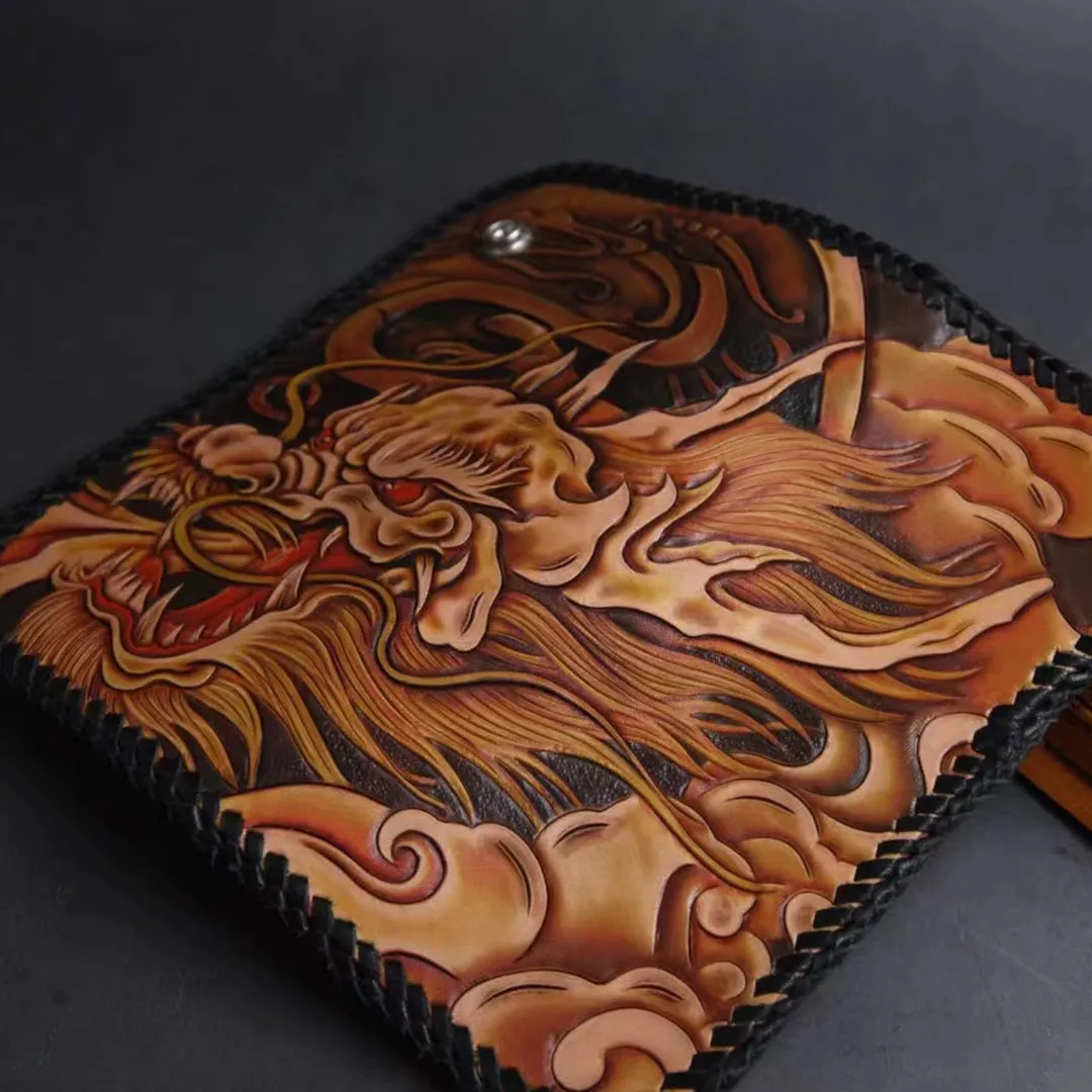 Hundred Ghosts™ Irezumi Japanese Leather Long Wallet 2.0 (60% OFF)