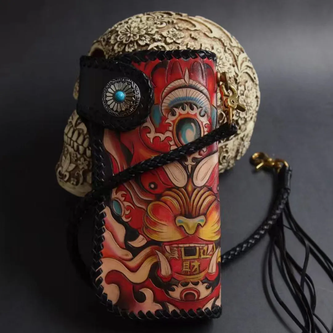 Hundred Ghosts™ Irezumi Japanese Leather Long Wallet 2.0 (60% OFF)