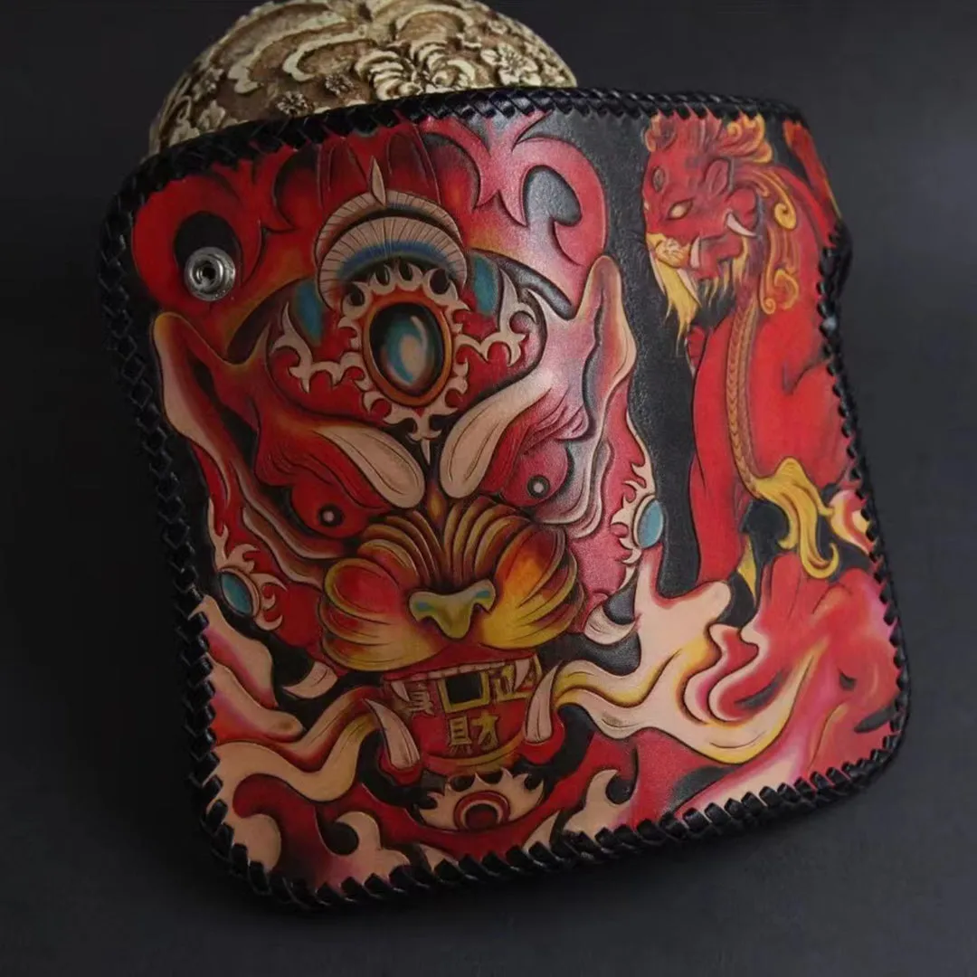 Hundred Ghosts™ Irezumi Japanese Leather Long Wallet 2.0 (60% OFF)