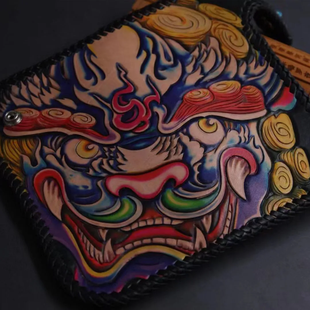 Hundred Ghosts™ Irezumi Japanese Leather Long Wallet 2.0 (60% OFF)