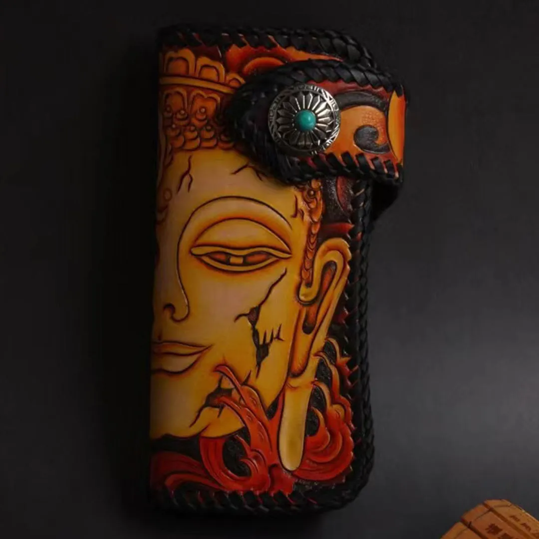 Hundred Ghosts™ Irezumi Japanese Leather Long Wallet 2.0 (60% OFF)