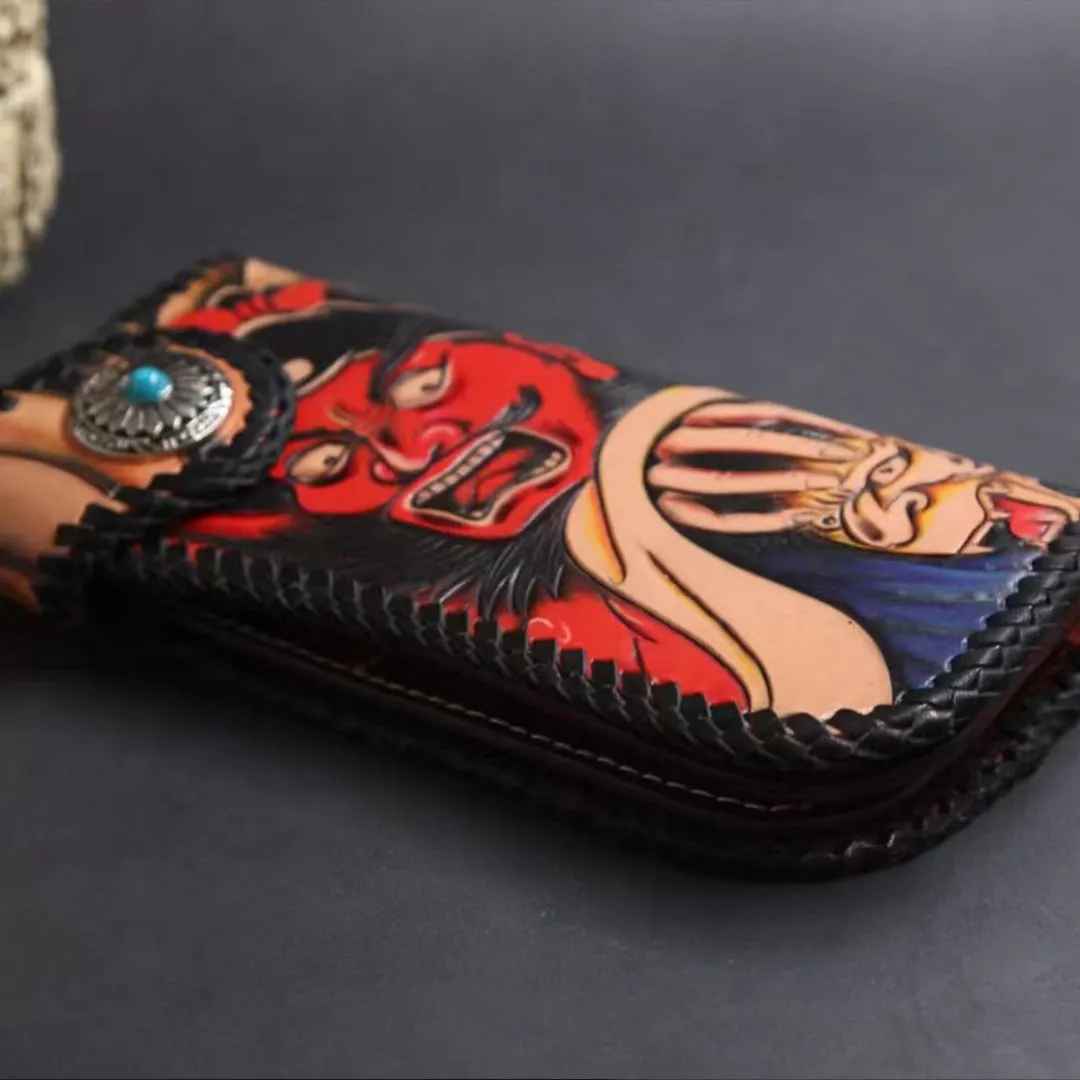 Hundred Ghosts™ Irezumi Japanese Leather Long Wallet 2.0 (60% OFF)