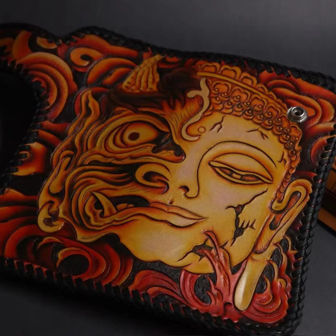 Hundred Ghosts™ Irezumi Japanese Leather Long Wallet 2.0 (60% OFF)