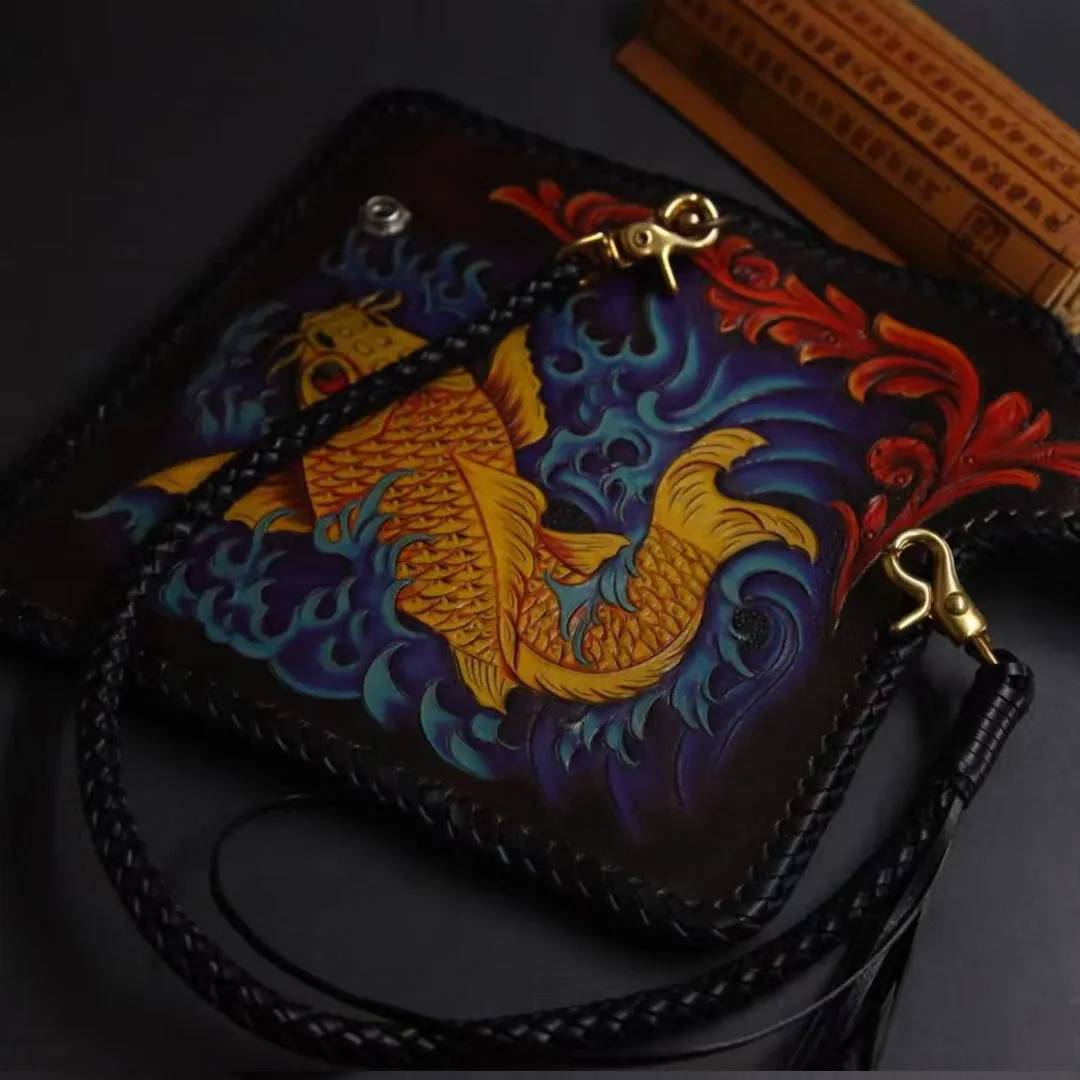 Hundred Ghosts™ Irezumi Japanese Leather Long Wallet 2.0 (60% OFF)