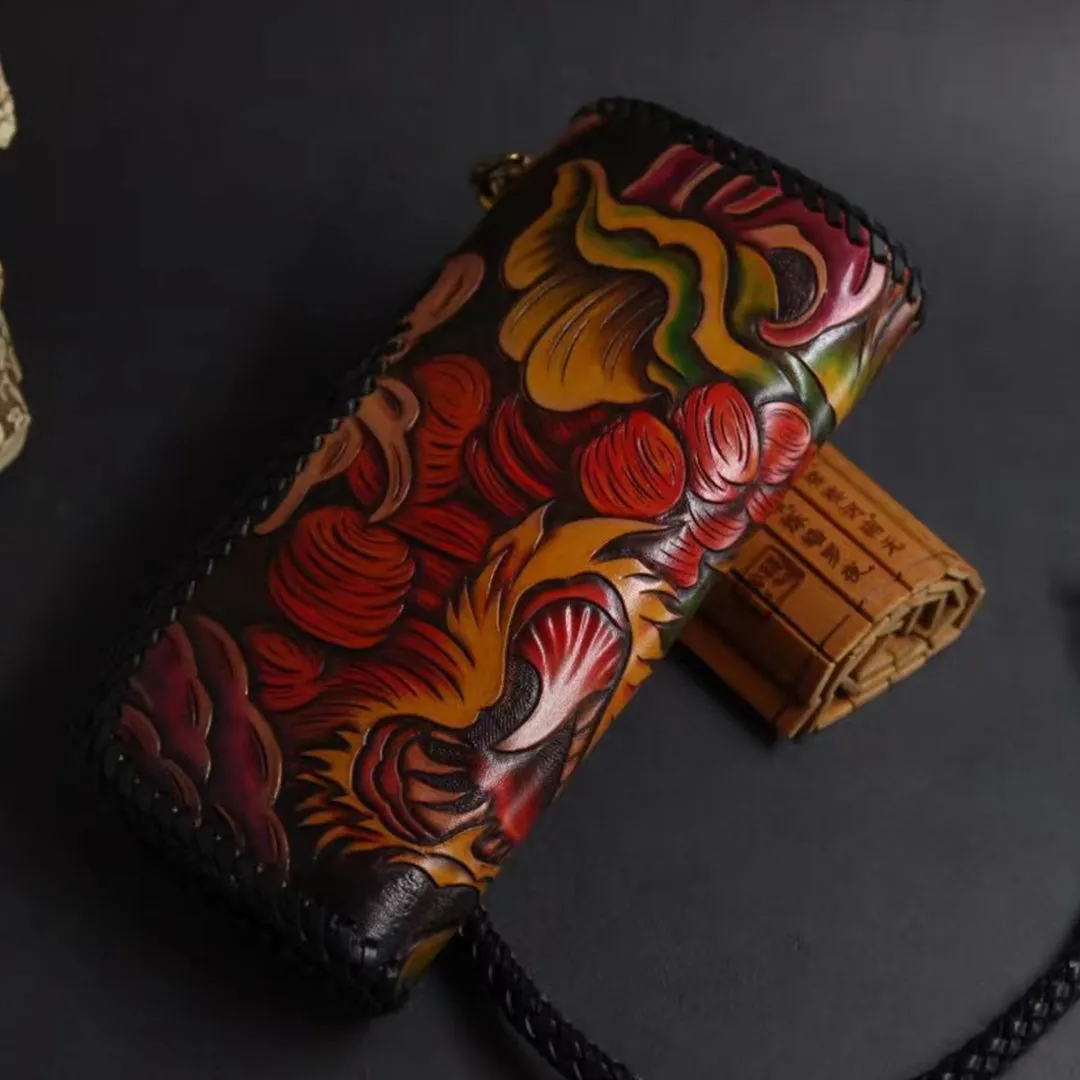 Hundred Ghosts™ Irezumi Japanese Leather Long Wallet 2.0 (60% OFF)