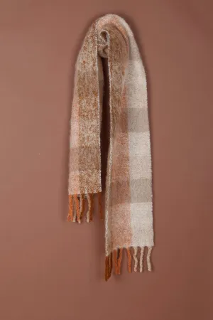 Indi & Cold Multicolor Mohair Scarf (Beige) - FINAL SALE