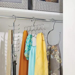 InterDesign Axis Vertical Closet Organizer Rack for Ties, Belts - Chrome