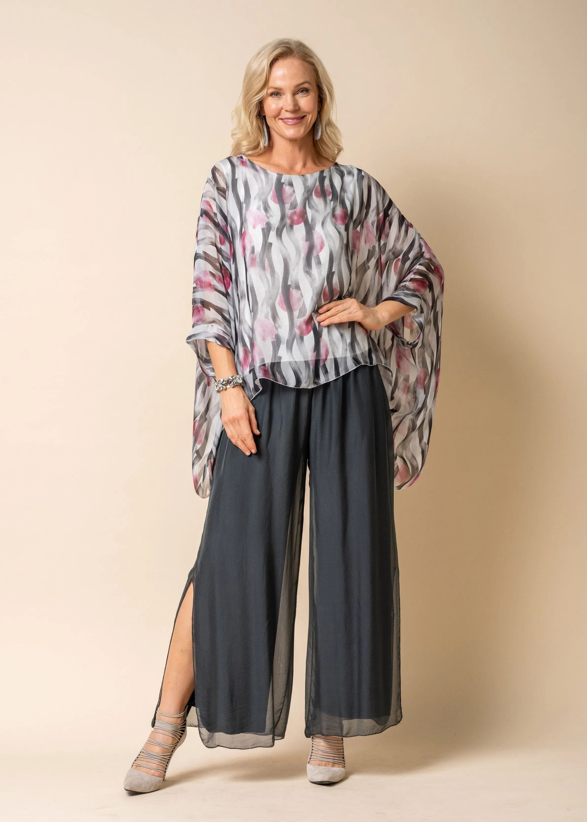 Jacklyn Silk Top in Blush