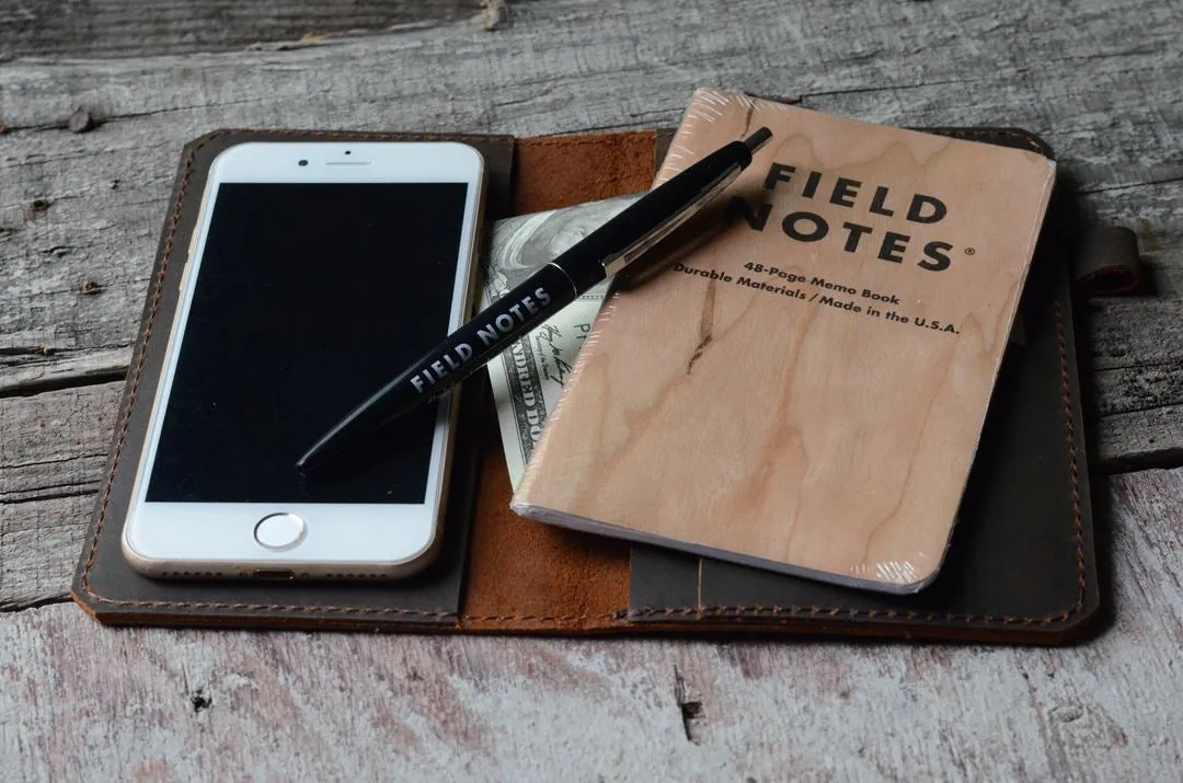 JJNUSA Leather  wallet  travel journal   notebook wallet for  field notes leather moleskine wallet cover