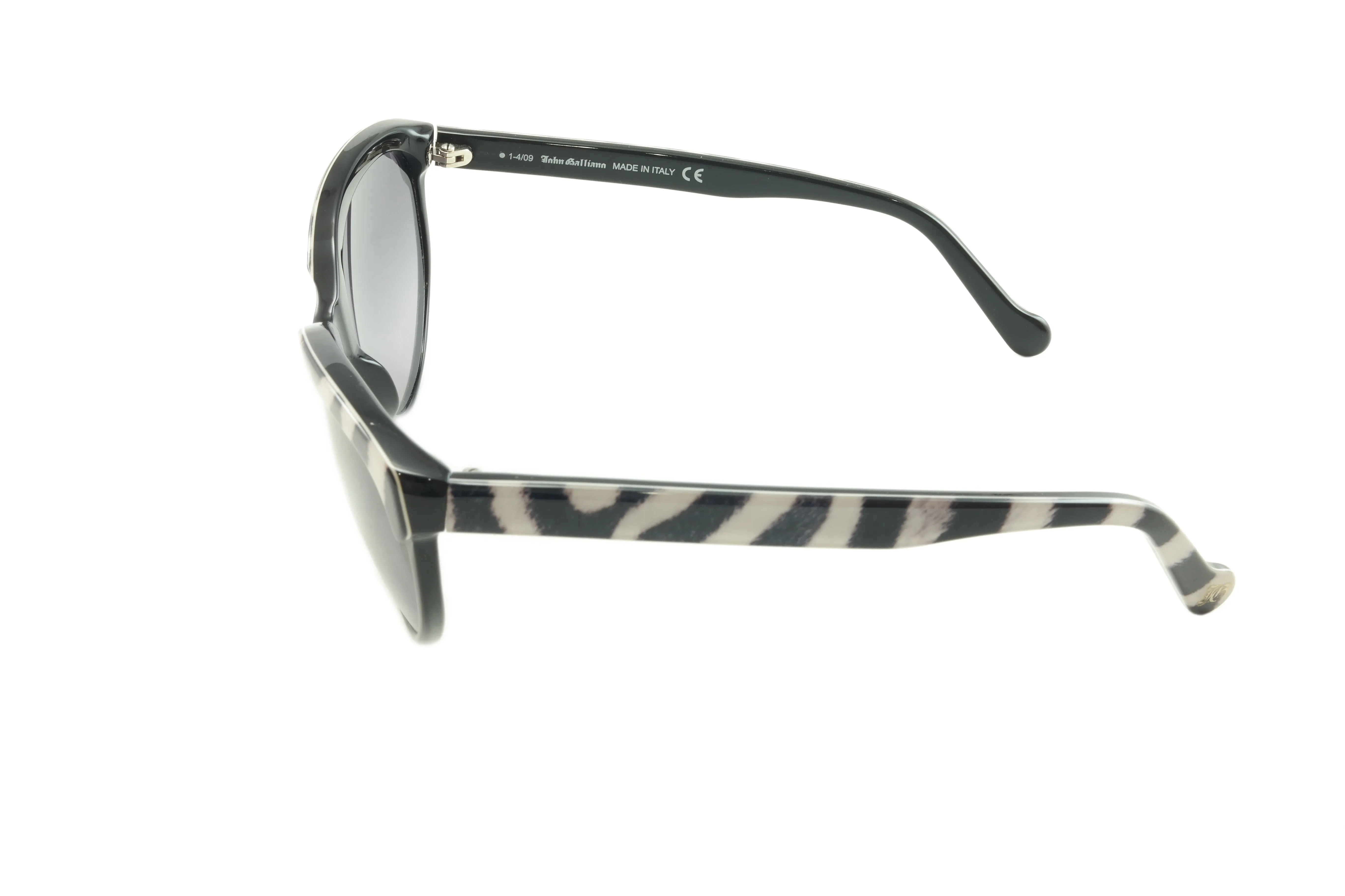 John Galliano New Sunglasses Frame JG07 99B Acetate Black White Italy
