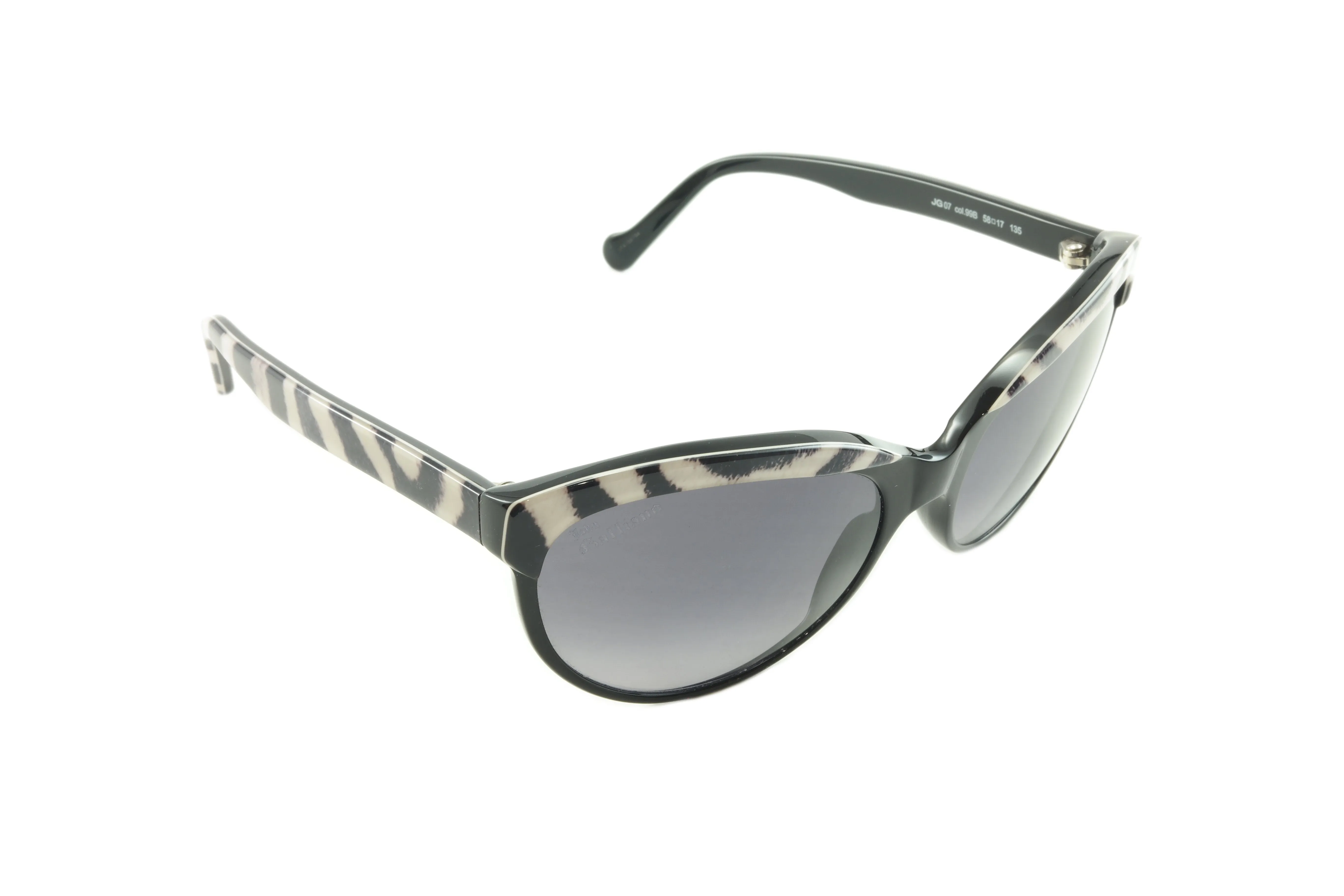 John Galliano New Sunglasses Frame JG07 99B Acetate Black White Italy