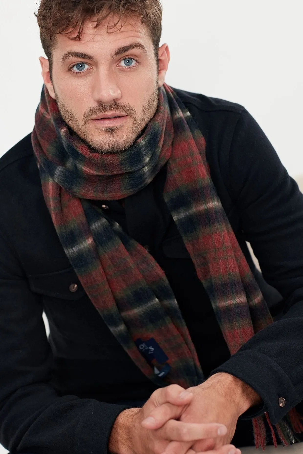 Joules Tytherton Wool Checked Scarf