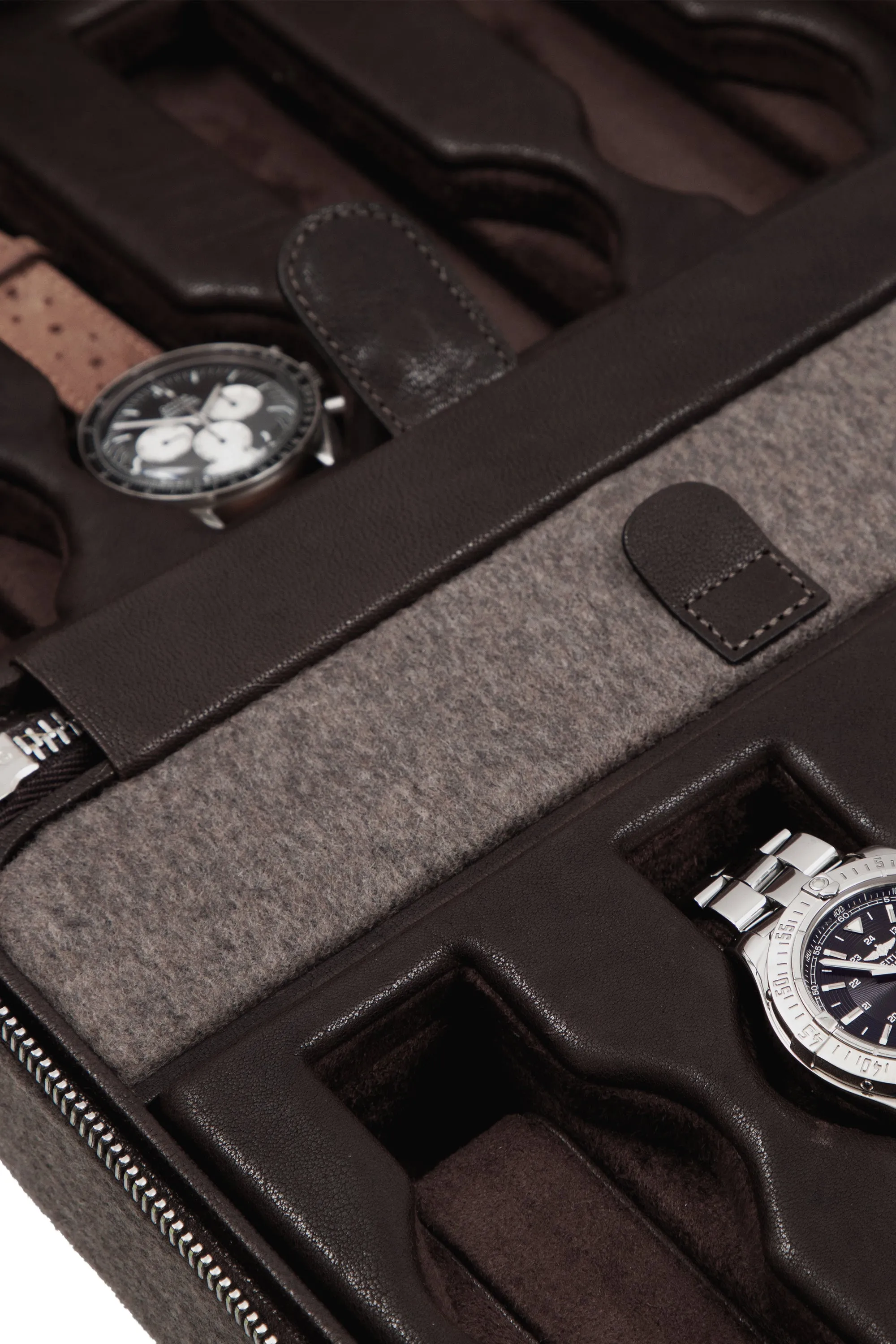 JPM 8-Watch Cashmere Travel Storage Case in MOLE GREY