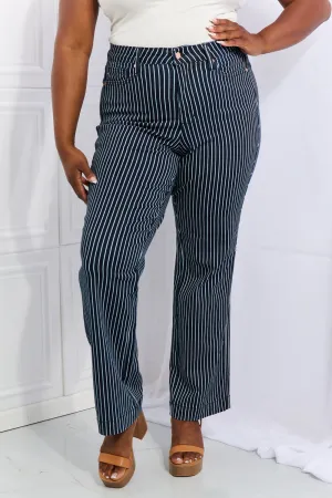 Judy Blue Striped Straight Jeans