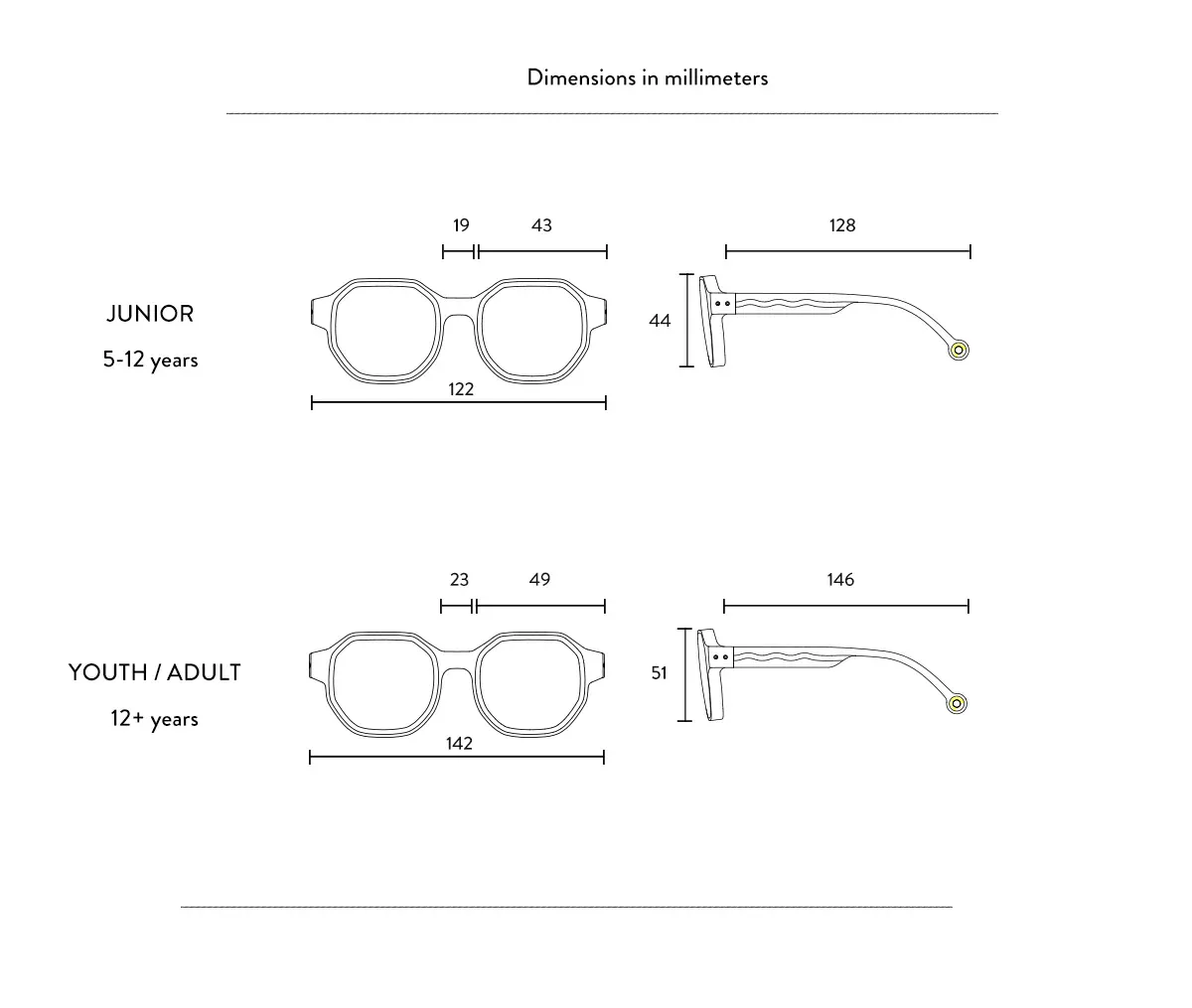 JUNIOR  Creative Edition D Sunglasses-Squid Black