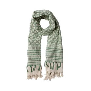 Khaki Embroidered Scarf