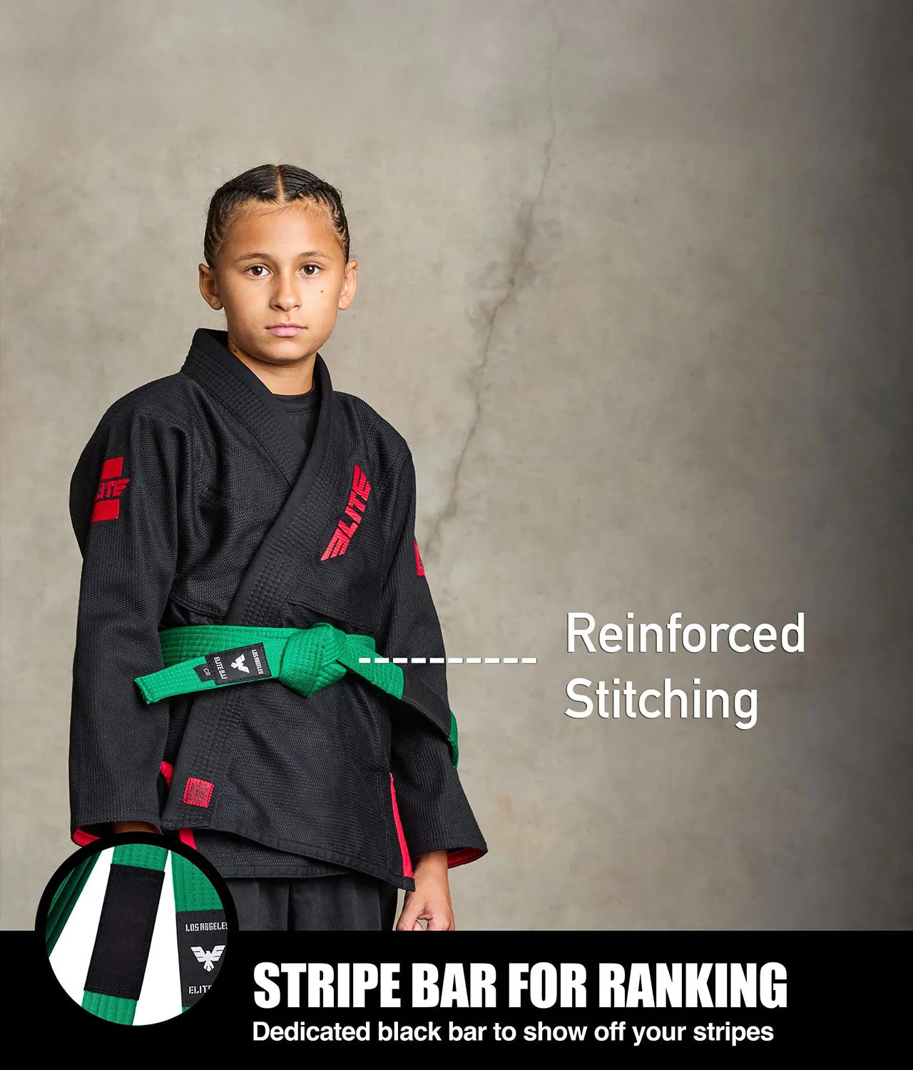 Kids' Brazilian Jiu Jitsu BJJ Green Belt