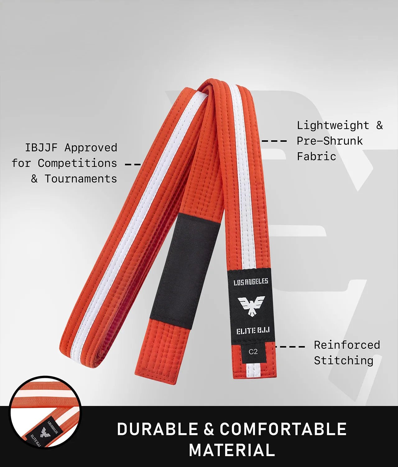 Kids' Brazilian Jiu Jitsu BJJ Orange/White Belt