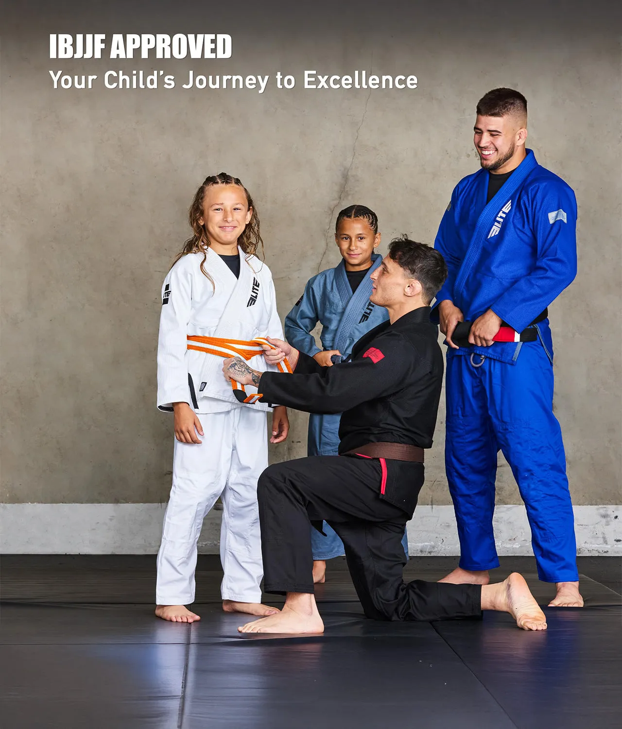 Kids' Brazilian Jiu Jitsu BJJ Orange/White Belt