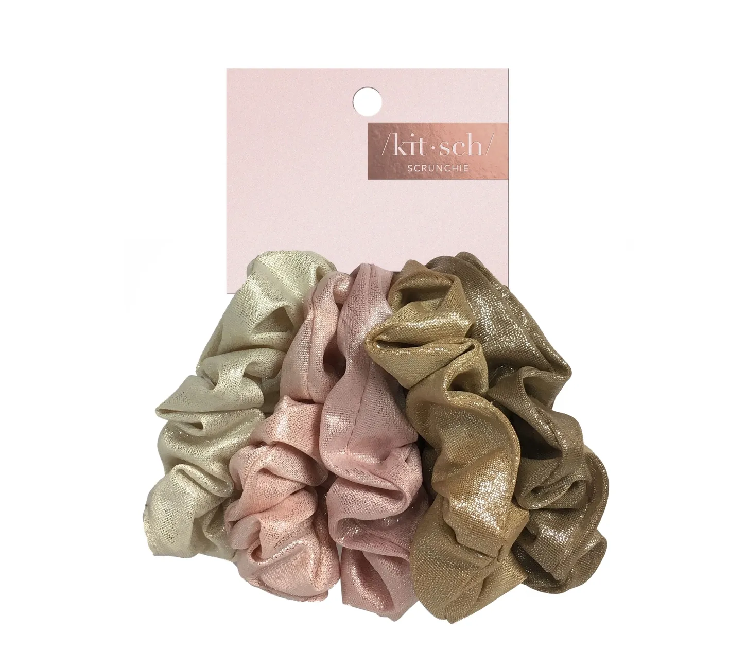 Kitsch Metallic Scrunchies 4pk
