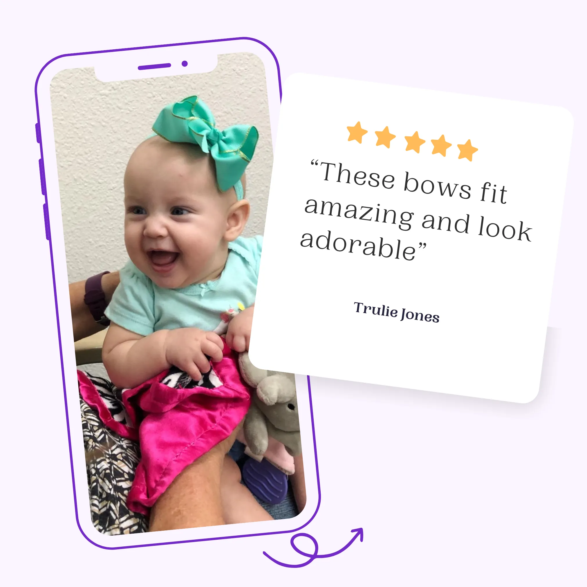 Lavender Turban Bow Headband