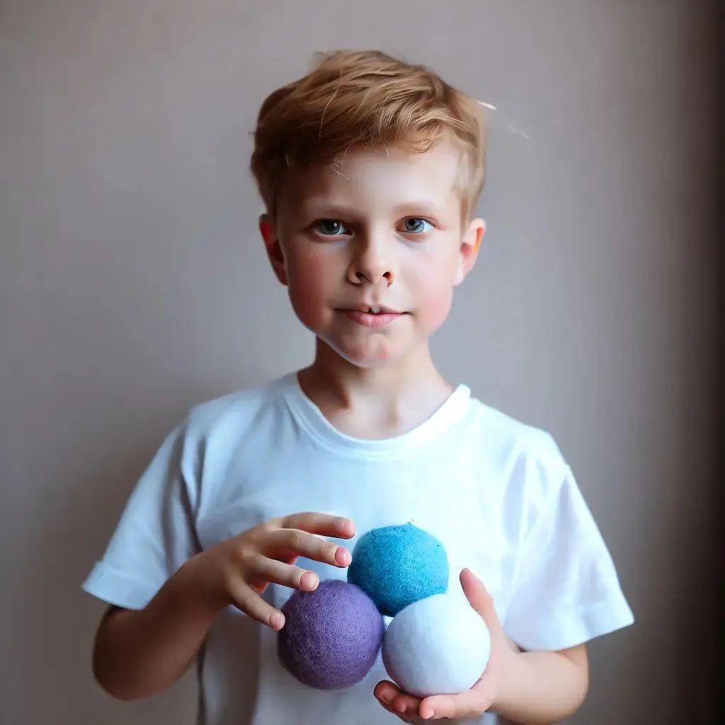 Lavender Wool Felt Balls – 4 cm Craft Supplies for DIY Projects & Decor - 20 pcs