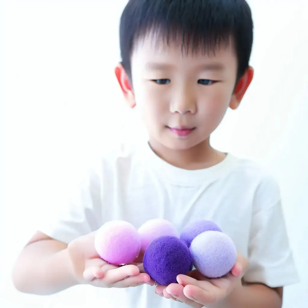 Lavender Wool Felt Balls – 4 cm Craft Supplies for DIY Projects & Decor - 20 pcs