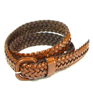 LB100S-C  1" Laced Children's Belt- Brown