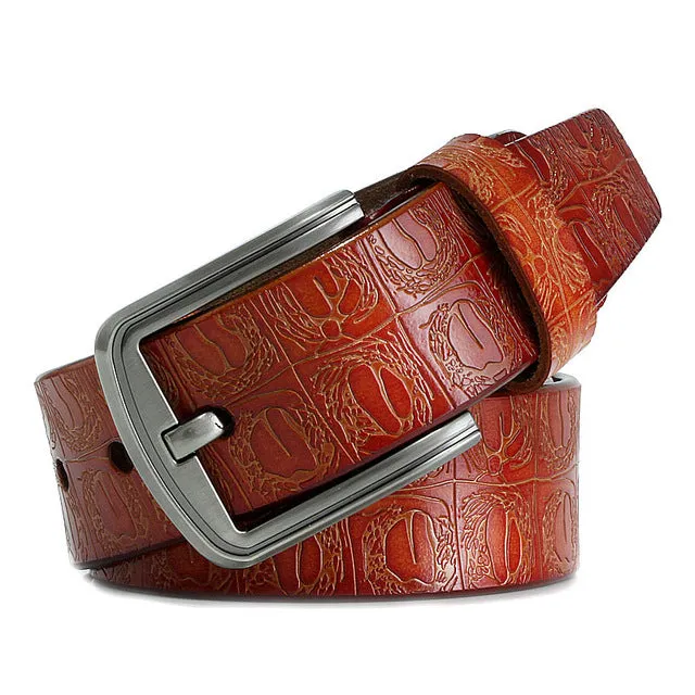 Leather Belt Jeans For Men